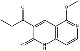 1-(2-hydroxy-5-Methoxy-1,6-naphthyridin-3-yl)propan-1-one 구조식 이미지