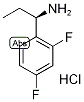 (R)-2,4-Difluoro-alpha-ethylbenzylamine hydrochloride Structure