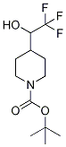 tert-Butyl 4-(1-hydroxy-2,2,2-trifluoroethyl)piperidine-1-carboxylate, 1-(tert-Butoxycarbonyl)-4-(1-hydroxy-2,2,2-trifluoroethyl)piperidine 구조식 이미지