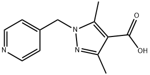 3,5-Dimethyl-1-(pyridin-4-ylmethyl)-1H-pyrazole-4-carboxylic acid 구조식 이미지