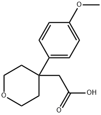 2-[4-(4-Methoxyphenyl)-tetrahydro-2H-pyran-4-yl]acetic acid 구조식 이미지