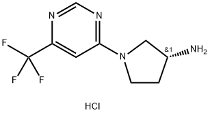 (3R)-1-[6-(Trifluoromethyl)pyrimidin-4-yl]pyrrolidin-3-amine dihydrochloride Structure