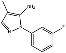 1-(3-Fluorophenyl)-4-methyl-1H-pyrazol-5-amine 구조식 이미지