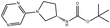 tert-Butyl N-[(3S)-1-(pyrazin-2-yl)pyrrolidin-3-yl]carbamate Structure