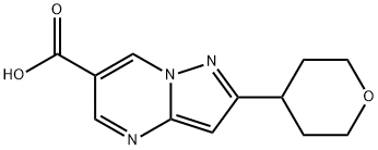 2-(Tetrahydro-2H-pyran-4-yl)pyrazolo[1,5-a]pyrimidine-6-carboxylic acid Structure