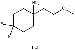 4,4-Difluoro-1-(2-methoxyethyl)cyclohexan-1-amine hydrochloride Structure