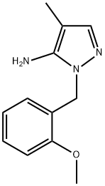 1-(2-Methoxybenzyl)-4-methyl-1H-pyrazol-5-amine 구조식 이미지