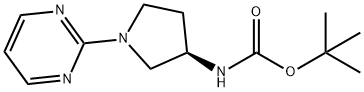 tert-Butyl N-[(3R)-1-(pyrimidin-2-yl)pyrrolidin-3-yl]carbamate Structure