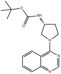 tert-Butyl N-[(3R)-1-(quinazolin-4-yl)pyrrolidin-3-yl]carbamate Structure