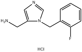 [1-(2-Fluorobenzyl)-1H-imidazol-5-yl]methanamine hydrochloride Structure