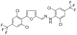 5-[2,6-dichloro-4-(trifluoromethyl)phenyl]-2-furaldehyde 2-[2,6-dichloro-4-(trifluoromethyl)phenyl]hydrazone 구조식 이미지