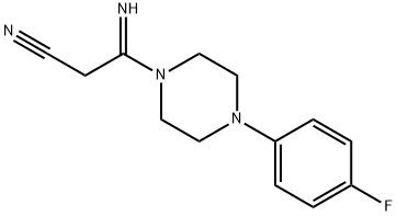 3-[4-(4-Fluorophenyl)piperazin-1-yl]-3-iminopropionitrile 97% 구조식 이미지