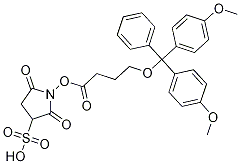 SULPHOSUCCINIMIDYL-4-[2-(4,4-DIMETHOXYTRITYL)]BUTYRATE 구조식 이미지