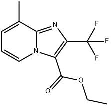 에틸8-메틸-2-(트리플루오로메틸)이미다조[1,2-a]피리딘-3-카르복실레이트 구조식 이미지