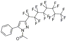 1-Acetyl-3-perfluorooctyl-5-phenyl-1H-pyrazole 구조식 이미지