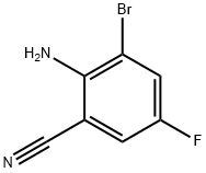 2-Bromo-6-cyano-4-fluoroaniline, 3-Bromo-5-fluoroanthranilonitrile Structure