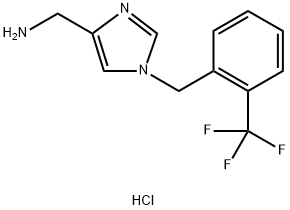 1-[2-(Trifluoromethyl)benzyl]-1H-imidazol-4-ylmethanamine hydrochloride Structure