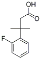 3-(2-Fluorophenyl)-3-methylbutanoic acid 구조식 이미지