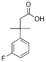 3-(3-Fluorophenyl)-3-methylbutanoic acid 구조식 이미지