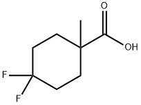 4,4-Difluoro-1-methylcyclohexane-1-carboxylic acid Structure