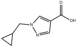 1-(Cyclopropylmethyl)-1H-pyrazole-4-carboxylic acid Structure