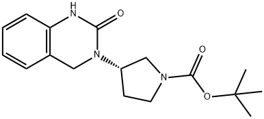 tert-Butyl(3S)3(2-oxo-1,2,3,4-tetrahydroquinazolin-3-yl)pyrrolidine-1-carboxylate 구조식 이미지