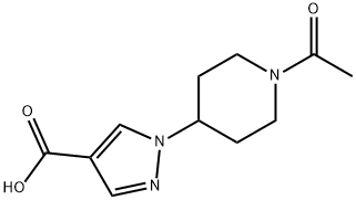 1-(1-Acetylpiperidin-4-yl)-1H-pyrazole-4-carboxylic acid Structure