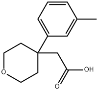 2-(4-m-Tolyl-tetrahydro-2H-pyran-4-yl)acetic acid 구조식 이미지