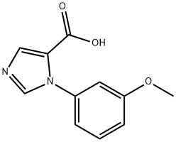 1-(3-Methoxyphenyl)-1H-imidazole-5-carboxylic acid 구조식 이미지