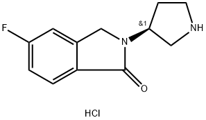 (S)-5-Fluoro-2-(pyrrolidin-3-yl)isoindolin-1-one hydrochloride 구조식 이미지