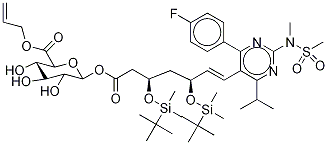 3,5-Di(tert-butyldimethylsilyl) Rosuvastatin Acyl--D-glucuronide Allyl Ester 구조식 이미지