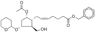 (5Z)-7-[(5-Acetyloxy-2-formyl-3-tetrahydropyranyloxy)cyclopentyl]-5-heptenoic Acid Benzyl Ester 구조식 이미지