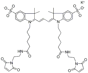 Cyanine 3-Bismaleimide, Potassium Salt, 90% Structure