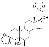 (5β,17α)-Dihydroxy-6α-(methyl-d3)-pregnane-3,20-dione-3,20-bis(ethyleneketal) Structure