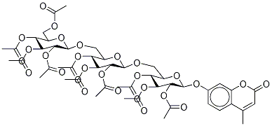 4-Methylumbelliferyl β-D-Gentotrioside Decaacetate 구조식 이미지