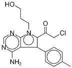 1-[4-AMino-7-(3-hydroxypropyl)-5-(4-Methylphenyl)-7H-pyrrolo[2,3-d]pyriMidin-6-yl]-2-chloro-ethanone-d6 Structure