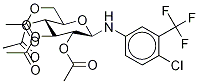 1-[4-Chloro-3-(trifluoroMethyl)phenyl]aMino-1-deoxy-β-D-glucopyranose Tetraacetate 구조식 이미지