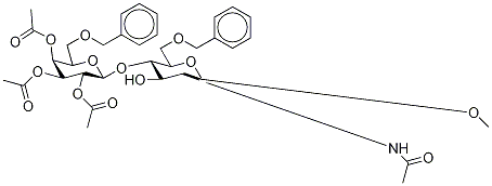 Methyl 2-AcetylaMino-2-deoxy-6-O-(phenylMethyl)-4-O-[2,3,4-tri-O-acetyl-6-(phenylMethyl)-β-D-Mannopyranosyl]-β-D-glucopyranoside Structure