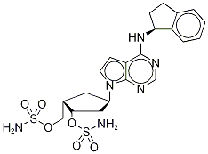 SulfaMic Acid [(1S,2S,4R)-4-[4-[[(1S)-2,3-dihydro-1H-inden-1-yl]aMino]
-7H-pyrrolo[2,3-d]pyriMidin-7-yl]-2-(O-sulfonaMide)cyclopentyl]Methyl Ester 구조식 이미지
