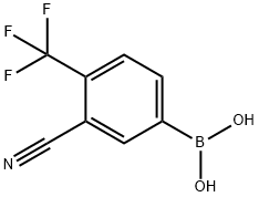 3-Cyano-4-(trifluoromethyl)phenylboronic Acid  Structure