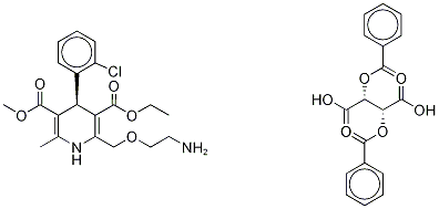 (R)-Amlodipine Hemi-dibenzoyl-L-tartrate 구조식 이미지