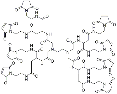 Ethylenediamine-N,N,N’,N’-tetraacetic Acid Tetraaspartic Acid Octa[amido[N-(2-aminoethyl)maleimide]] Structure