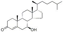 7β-Hydroxy-4-cholesten-3-one-d7 구조식 이미지