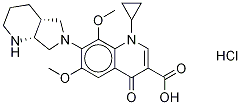 6,8-Dimethoxy Moxifloxacin Hydrochloride 구조식 이미지