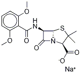 Methicillin-d6 Sodium Structure