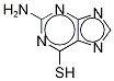 2-Amino-6-mercaptopurine-13C2,15N Structure