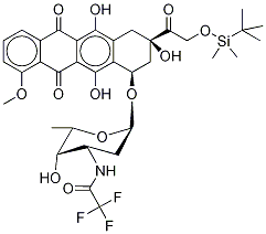 N-Trifluoroacetyl-8-(2-tert-butyl(diMethyl)silyl]oxy) Doxorubicin 구조식 이미지