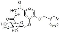 4-Benzyloxy-3-hydroxybenzoic Acid 3-O-β-D-Glucuronide Structure