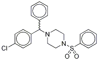 1-(p-Chloro-α-phenylbenzyl)-4-(phenylsulfonyl)piperazine 구조식 이미지