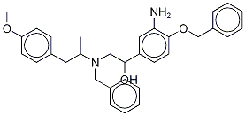 RAC-N-BENZYL-N-[2-HYDROXYL-2-(4-BENZYLOXY-3-AMINOPHENYL)-ETHYL]-3-(4-METHOXYPHENYL)-2-PROPYLAMINE-D6 Structure